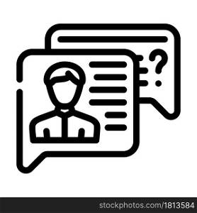employee discussion line icon vector. employee discussion sign. isolated contour symbol black illustration. employee discussion line icon vector illustration