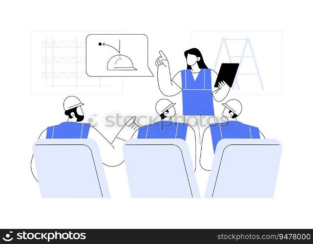 Employee health training abstract concept vector illustration. Physician conducting employee health and safety training for staff, preventative and occupational medicine abstract metaphor.. Employee health training abstract concept vector illustration.