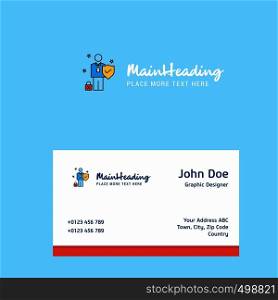 Employee logo Design with business card template. Elegant corporate identity. - Vector
