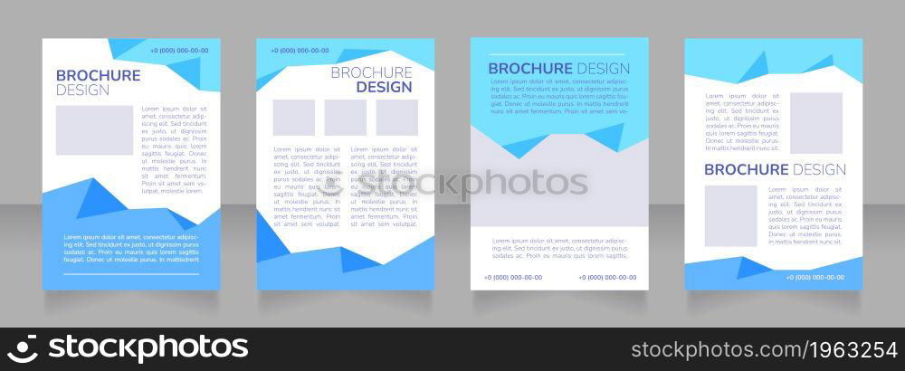 Employee professional certification blank brochure layout design. Vertical poster template set with empty copy space for text. Premade corporate reports collection. Editable flyer paper pages. Employee professional certification blank brochure layout design