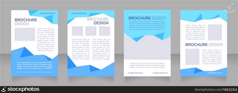 Employee professional certification blank brochure layout design. Vertical poster template set with empty copy space for text. Premade corporate reports collection. Editable flyer paper pages. Employee professional certification blank brochure layout design