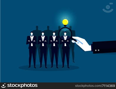 Employee Search or Human Resources .thinking idea vector illustrator
