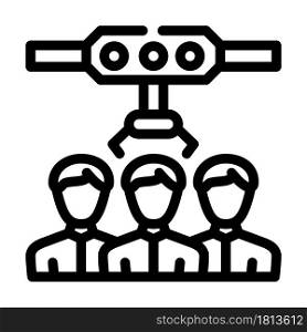 employee selection line icon vector. employee selection sign. isolated contour symbol black illustration. employee selection line icon vector illustration