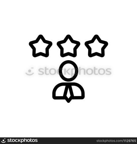 Employee vector icon skills. A thin line sign. Isolated contour symbol illustration. Employee vector icon skills. Isolated contour symbol illustration