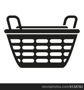 Empty basket icon simple vector. Picnic straw. Market box. Empty basket icon simple vector. Picnic straw