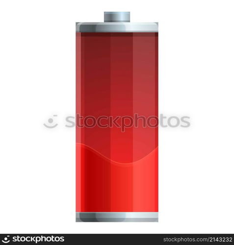 Empty battery icon cartoon vector. Charger energy. Low level. Empty battery icon cartoon vector. Charger energy