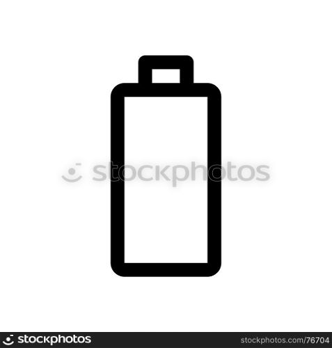 empty battery, icon on isolated background