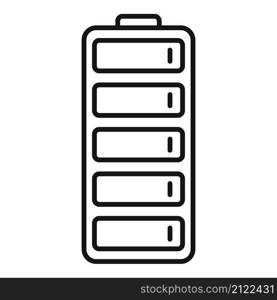 Empty battery icon outline vector. Charge battery. Lithium energy. Empty battery icon outline vector. Charge battery