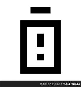 Empty Battery icon. Suitable for website UI design
