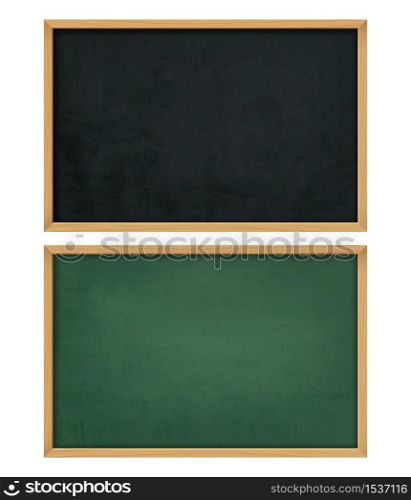 empty black board with wooden frame