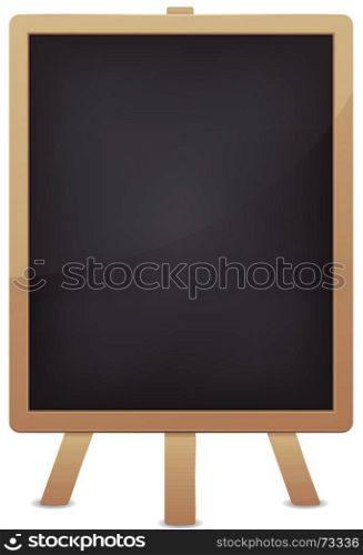 Empty Blackboard For Advertisement. Illustration of a blank classroom blackboard for education advertisement. Make your own Customized message