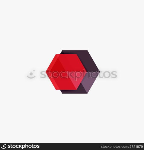 Empty blank hexagon layout, geometric template for text and options. Element of business brochure, presentation and web design navigation layout