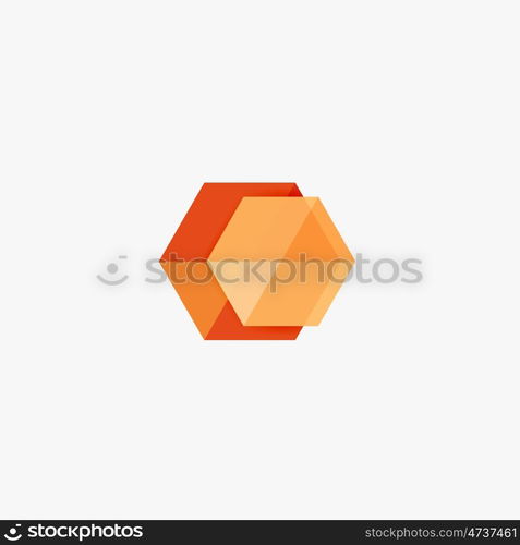 Empty blank hexagon layout, geometric template for text and options. Element of business brochure, presentation and web design navigation layout