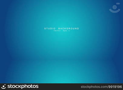 Empty blue studio room Backdrop. Light interior with copyspace for your creative project . Vector illustration EPS 10