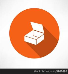 empty box icon Flat modern style vector illustration