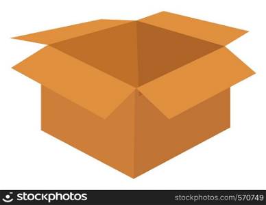 Empty box, illustration, vector on white background.
