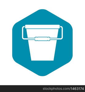 Empty bucket icon. Simple illustration of empty bucket vector icon for web. Empty bucket icon, simple style