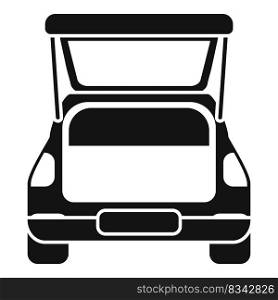Empty car trunk icon simple vector. Vehicle door. Move business. Empty car trunk icon simple vector. Vehicle door