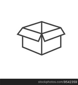 empty cardboard box open  icon vector element design template web