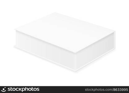 empty cardboard box packaging blank template for design stock vector illustration isolated on white background