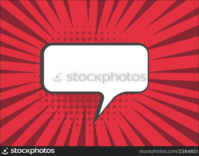 Empty cartoon black and white cloud, red speech bubble. Stock vector. Empty cartoon black and white cloud, red speech bubble. Stock