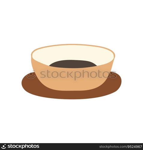 Empty dish, plate and bowl for food isolated colored doodle style icon. Vector illustration design for art, cover, print, menu, postcards, banner and social media post.. Empty dish, plate, bowl for food isolated colored doodle icon. Vector illustration for menu design.