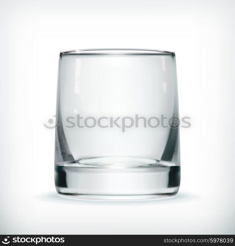 Empty glass, vector illustration with transparency