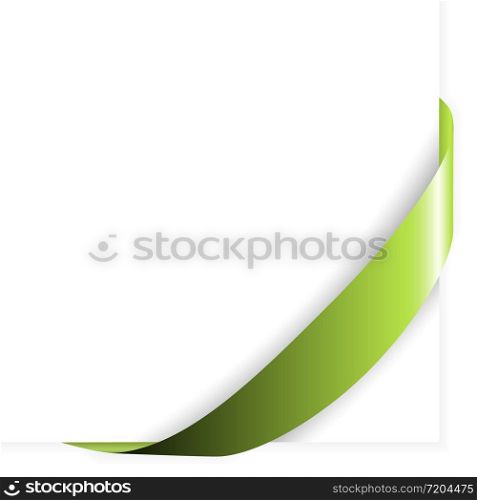Empty green (olive) corner ribbon - see my portfolio for more