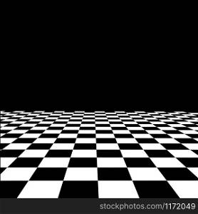 Empty interior with checkered marble floor vector