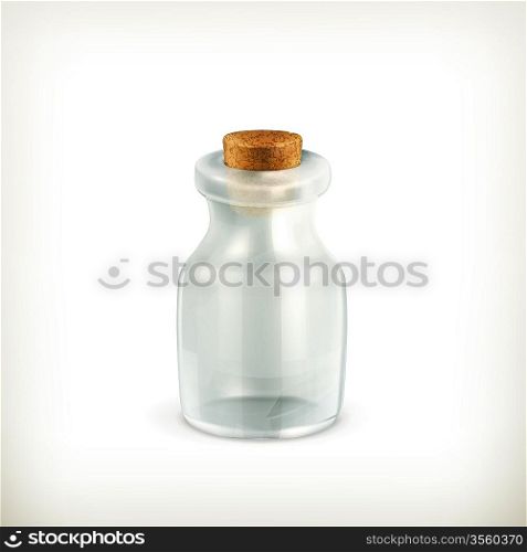 Empty jar, vector icon