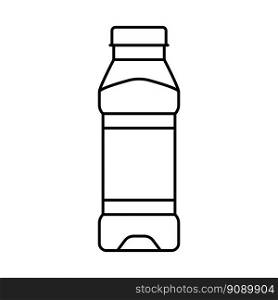 empty juice plastic bottle line icon vector. empty juice plastic bottle sign. isolated contour symbol black illustration. empty juice plastic bottle line icon vector illustration