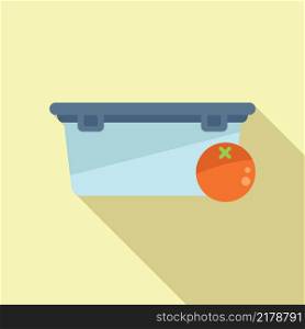 Empty lunch box icon flat vector. Healthy dinner. School bag. Empty lunch box icon flat vector. Healthy dinner