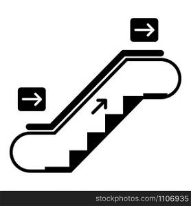 Empty move up escalator icon. Simple illustration of empty move up escalator vector icon for web design isolated on white background. Empty move up escalator icon, simple style