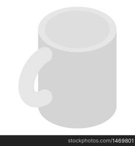 Empty mug icon. Isometric of empty mug vector icon for web design isolated on white background. Empty mug icon, isometric style