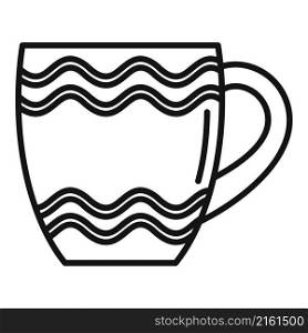 Empty mug icon outline vector. Hot cup. Smoke steam. Empty mug icon outline vector. Hot cup