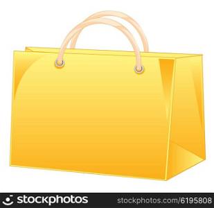 Empty package. The Paper package of the wanted colour with handle.Vector illustration