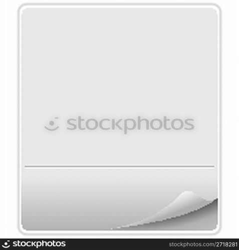 empty paper against white background, abstract vector art illustration