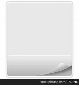 empty paper against white background, abstract vector art illustration