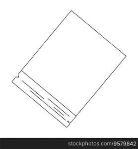Empty paper blank flat monochrome isolated vector object. Tear off paper. Writing message. Editable black and white line art drawing. Simple outline spot illustration for web graphic design. Empty paper blank flat monochrome isolated vector object
