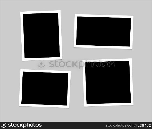 Empty photo frame blank set Vector EPS 10. Empty photo frame blank set. Vector EPS 10