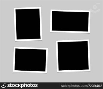 Empty photo frame blank set Vector EPS 10. Empty photo frame blank set. Vector EPS 10