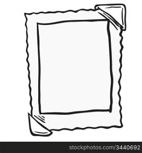 empty photo frame cartoon doodle