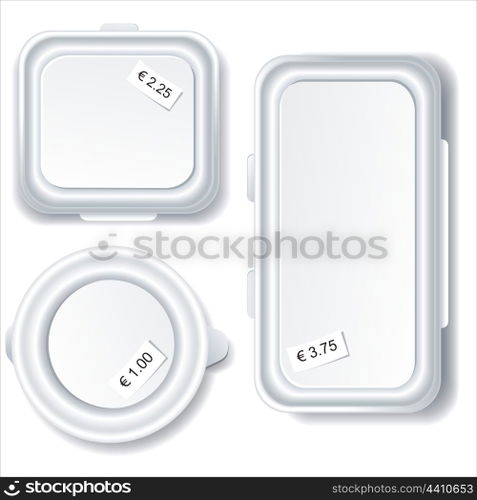empty plastic container, vector