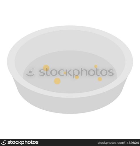 Empty plate icon. Isometric of empty plate vector icon for web design isolated on white background. Empty plate icon, isometric style