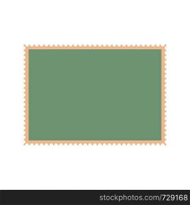 Empty postage stamp icon. Flat illustration of empty postage stamp vector icon for web. Empty postage stamp icon, flat style