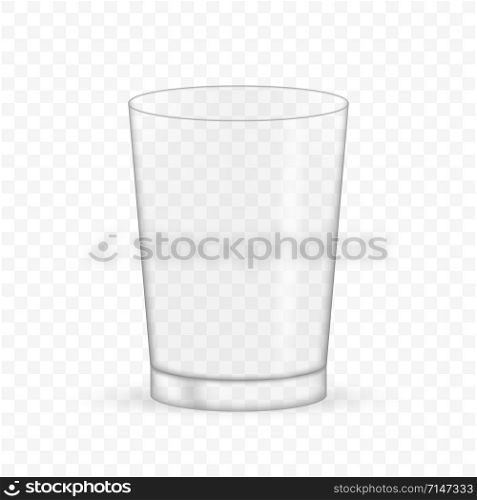 Empty realistic transparent glass. Vector stock illustration. Empty realistic transparent glass. Vector stock illustration.