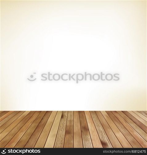 Empty room with wall and wooden floor. EPS 10 vector. Empty room with wall and wooden floor. EPS 10