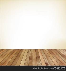 Empty room with wall and wooden floor. EPS 10 vector. Empty room with wall and wooden floor. EPS 10