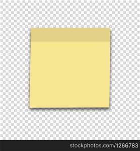 Empty sheet note paper isolated realistic vector illustration