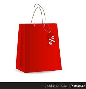 Empty Shopping Bag for Advertising and Branding Vector Illustration EPS10. Empty Shopping Bag for Advertising and Branding Vector Illustrat